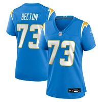 Women's Nike Mekhi Becton  Powder Blue Los Angeles Chargers Team Game Jersey