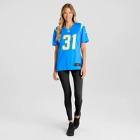 Maillot de joueur match des Chargers Los Angeles Nike Nick Niemann pour femme, bleu poudre