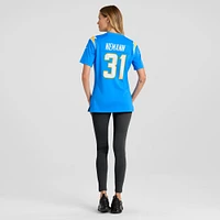 Maillot de joueur match des Chargers Los Angeles Nike Nick Niemann pour femme, bleu poudre