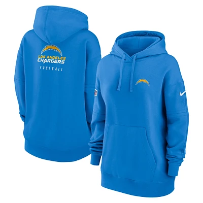 Sweat à capuche en molleton Sideline Club des Los Angeles Chargers 2023 Nike Powder Blue pour femme