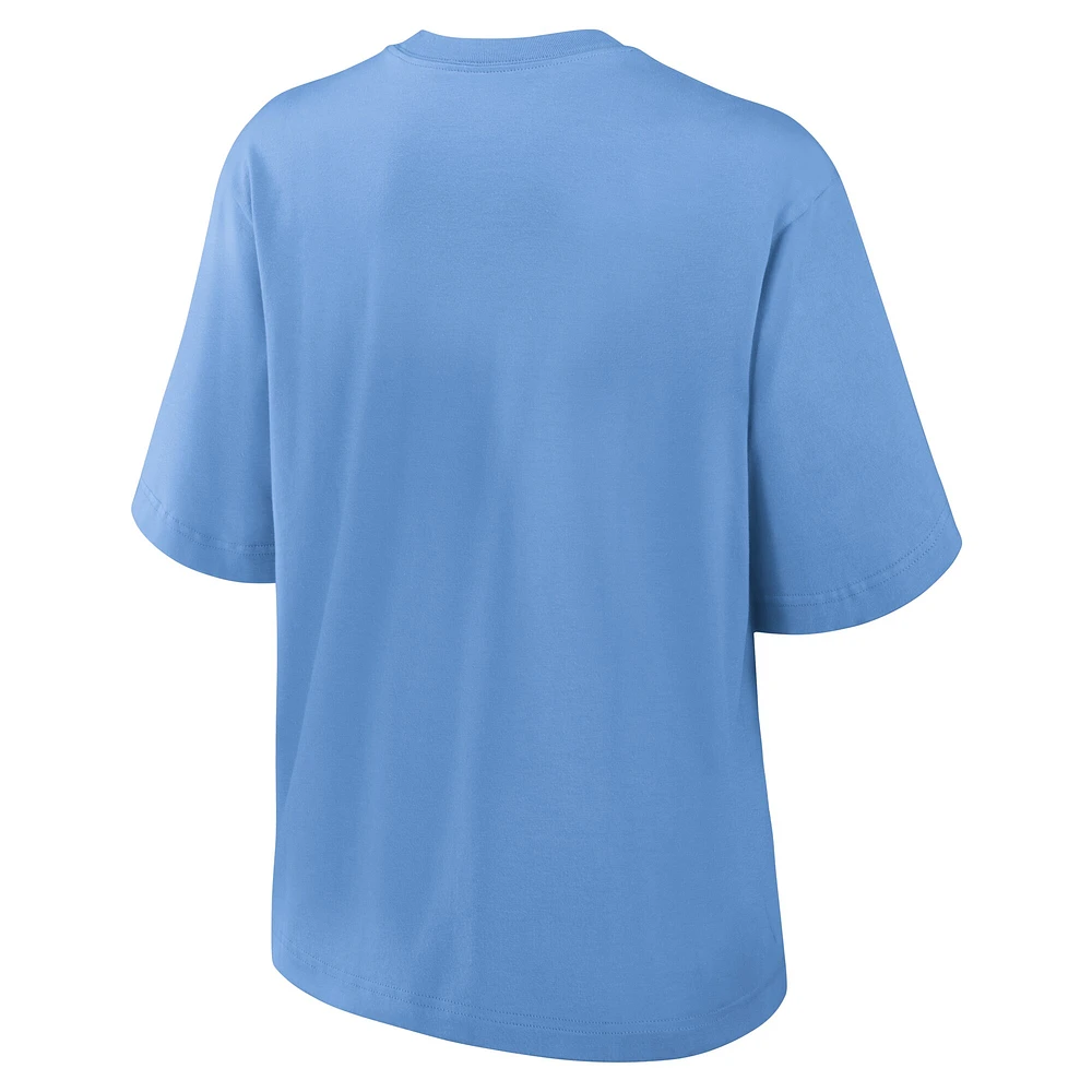 T-shirt Nike bleu poudre Los Angeles Chargers Glory Arch Boxy pour femme