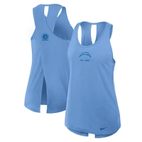 Débardeur Nike bleu poudre Los Angeles Chargers Glory Crisscross Performance pour femme