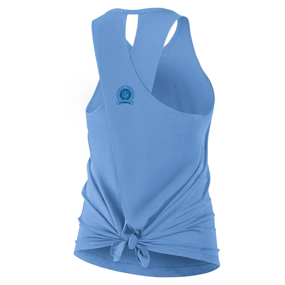 Débardeur Nike bleu poudre Los Angeles Chargers Glory Crisscross Performance pour femme