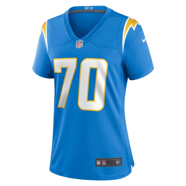 Maillot de match Nike Rashawn Slater pour femme, bleu poudre, Los Angeles Chargers