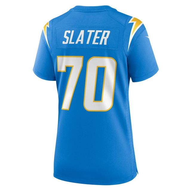 Maillot de match Nike Rashawn Slater pour femme, bleu poudre, Los Angeles Chargers