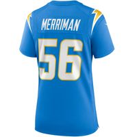 Women's Nike Shawne Merriman Powder Blue Los Angeles Chargers Game Retired Player Jersey