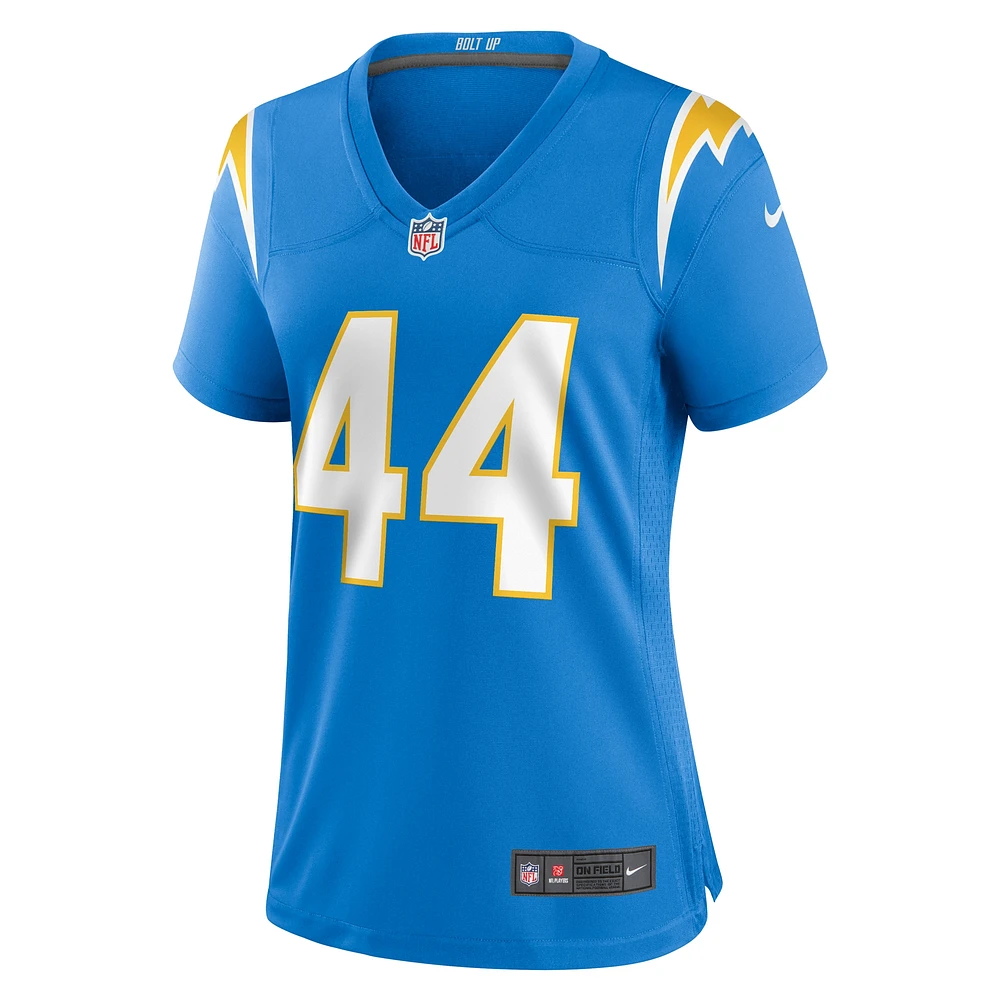 Maillot de match l'équipe des Chargers Los Angeles Nike Tanner Muse pour femme, bleu poudre