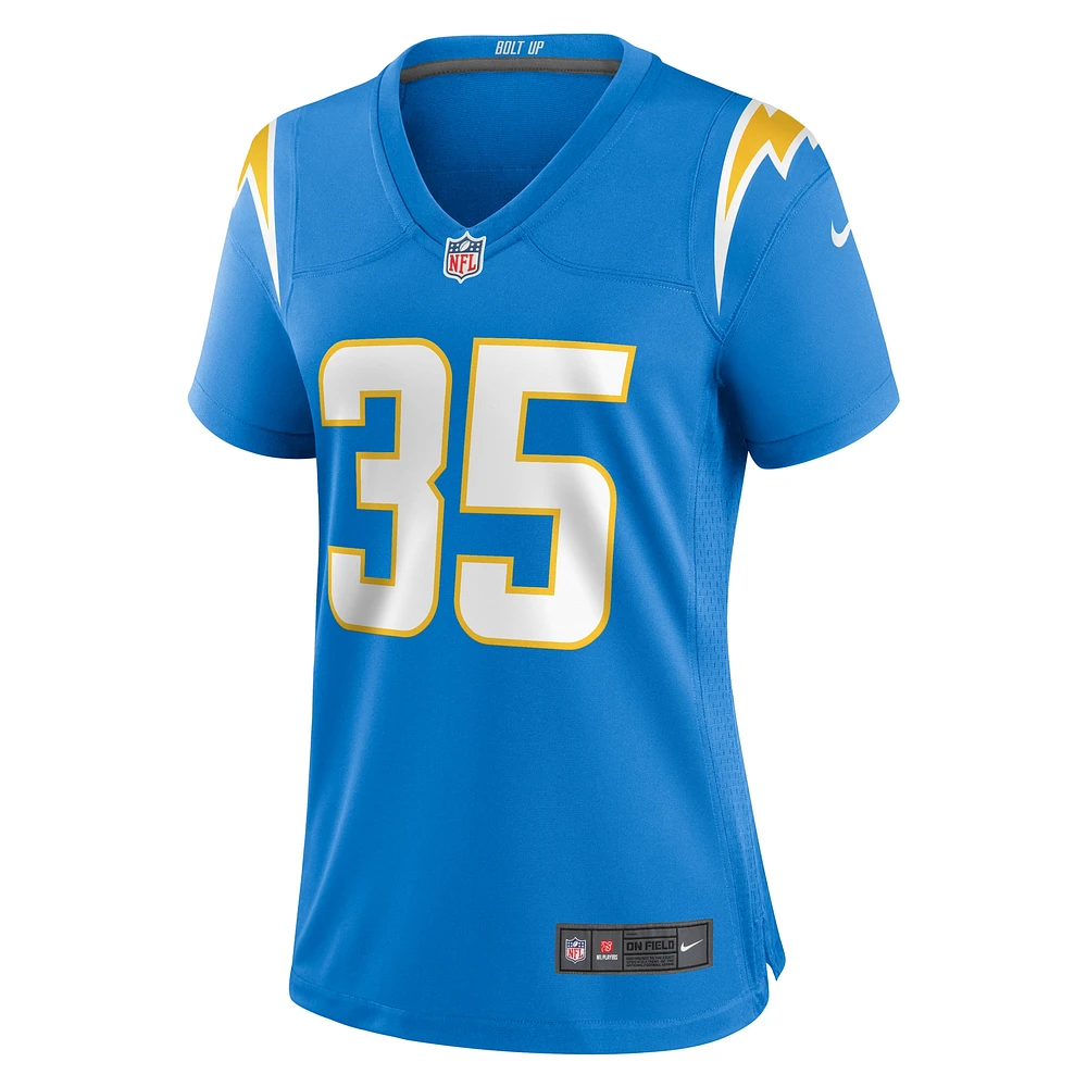 Maillot de match l'équipe des Chargers Los Angeles Nike Terrell Bynum pour femme, bleu poudre