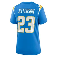 Maillot de match Nike Tony Jefferson bleu poudre pour femme des Los Angeles Chargers