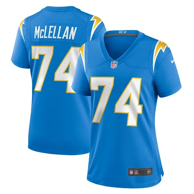 Maillot de match Nike Tyler McLellan bleu poudre pour femme des Los Angeles Chargers