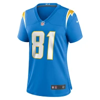 Maillot de match des Chargers Los Angeles Nike Will Dissly pour femme, bleu poudre