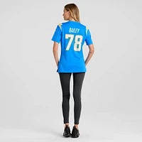 Maillot de match joueur des Chargers Los Angeles Nike Zack Bailey pour femme, bleu poudre