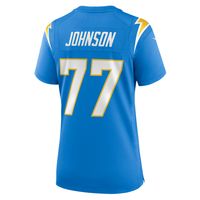 Women's Nike Zion Johnson Powder Blue Los Angeles Chargers Player Game Jersey