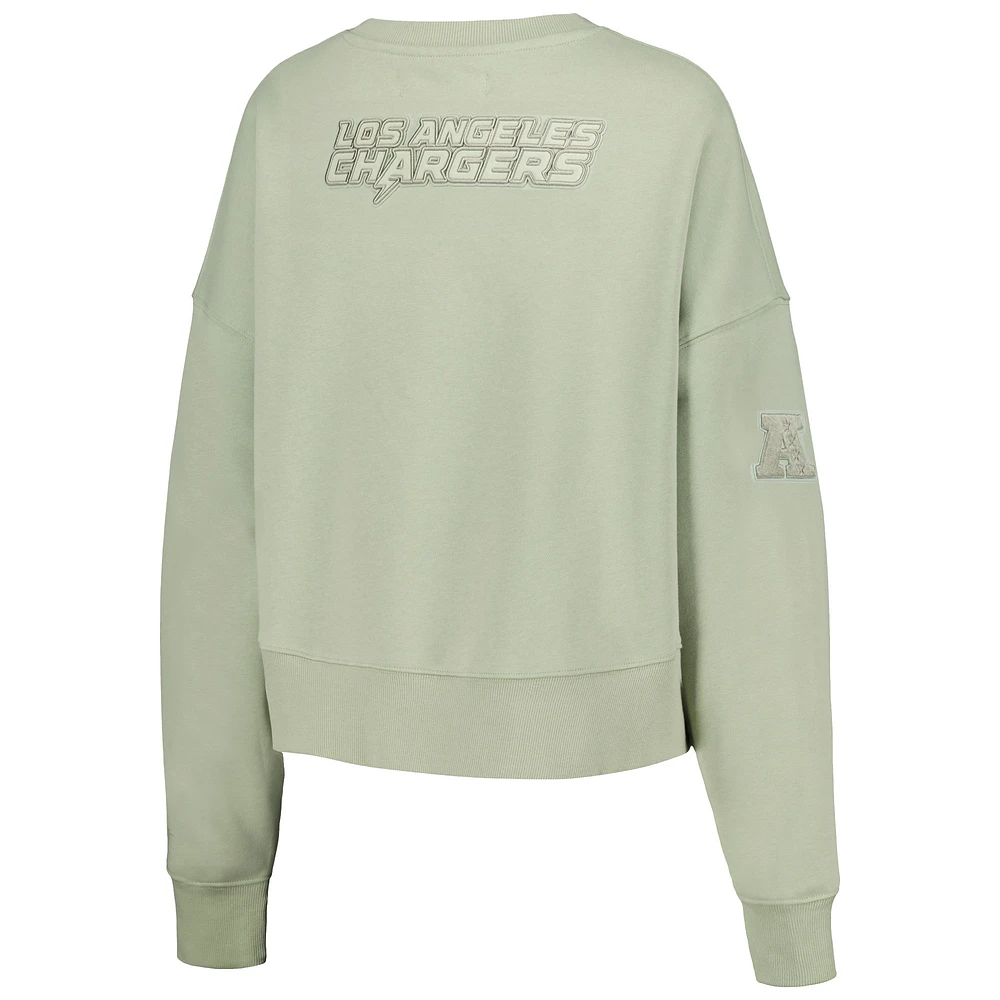 Sweat-shirt neutre Pro Standard vert clair des Chargers de Los Angeles pour femmes