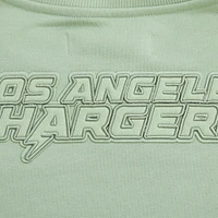 Women's Pro Standard  Light Green Los Angeles Chargers Neutral Pullover Sweatshirt