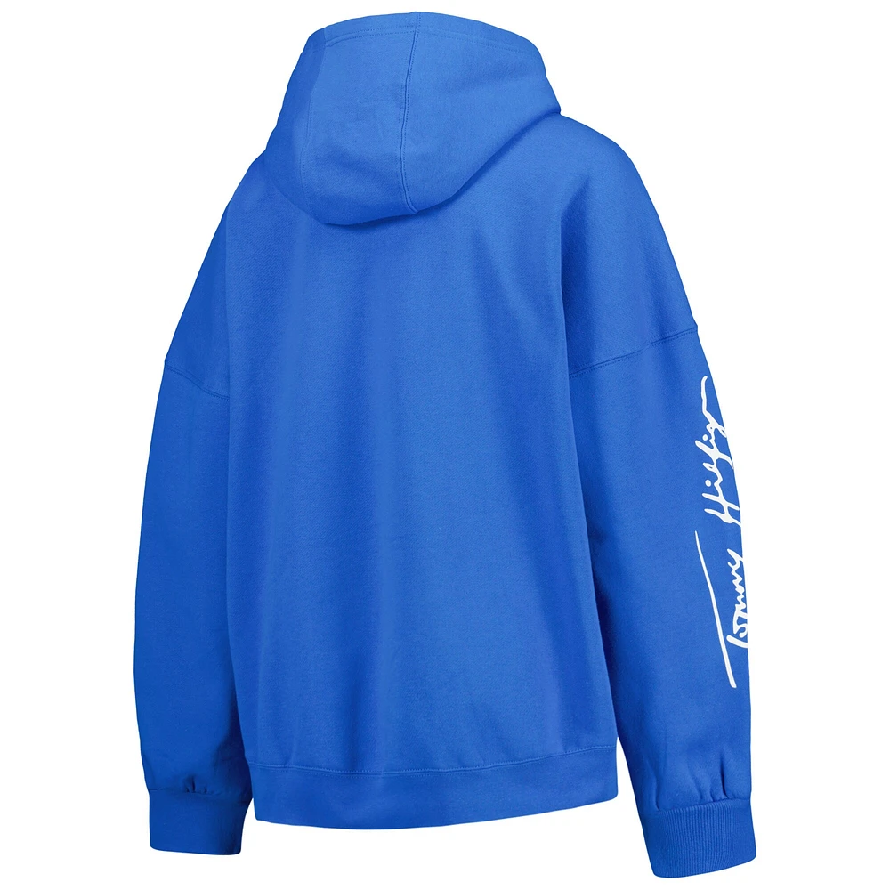 Sweat à capuche Tommy Hilfiger Los Angeles Chargers Becca Drop Shoulder bleu poudré pour femme