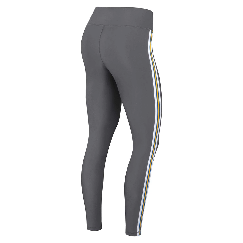 Leggings color block anthracite pour femme WEAR by Erin Andrews des Los Angeles Chargers