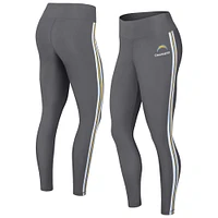 Leggings color block anthracite pour femme WEAR by Erin Andrews des Los Angeles Chargers