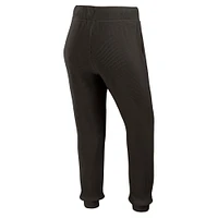 Ensemble de détente pour femme WEAR by Erin Andrews en tricot tri-blend à manches longues et pantalon couleur crème Los Angeles Chargers grande taille