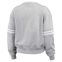 Women's WEAR by Erin Andrews Heather Gray Los Angeles Chargers Cropped Pullover Sweatshirt