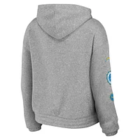 Women's WEAR by Erin Andrews Heather Gray Los Angeles Chargers Full-Zip Hoodie