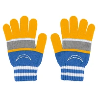 Women's WEAR by Erin Andrews Los Angeles Chargers Stripe Glove & Scarf Set