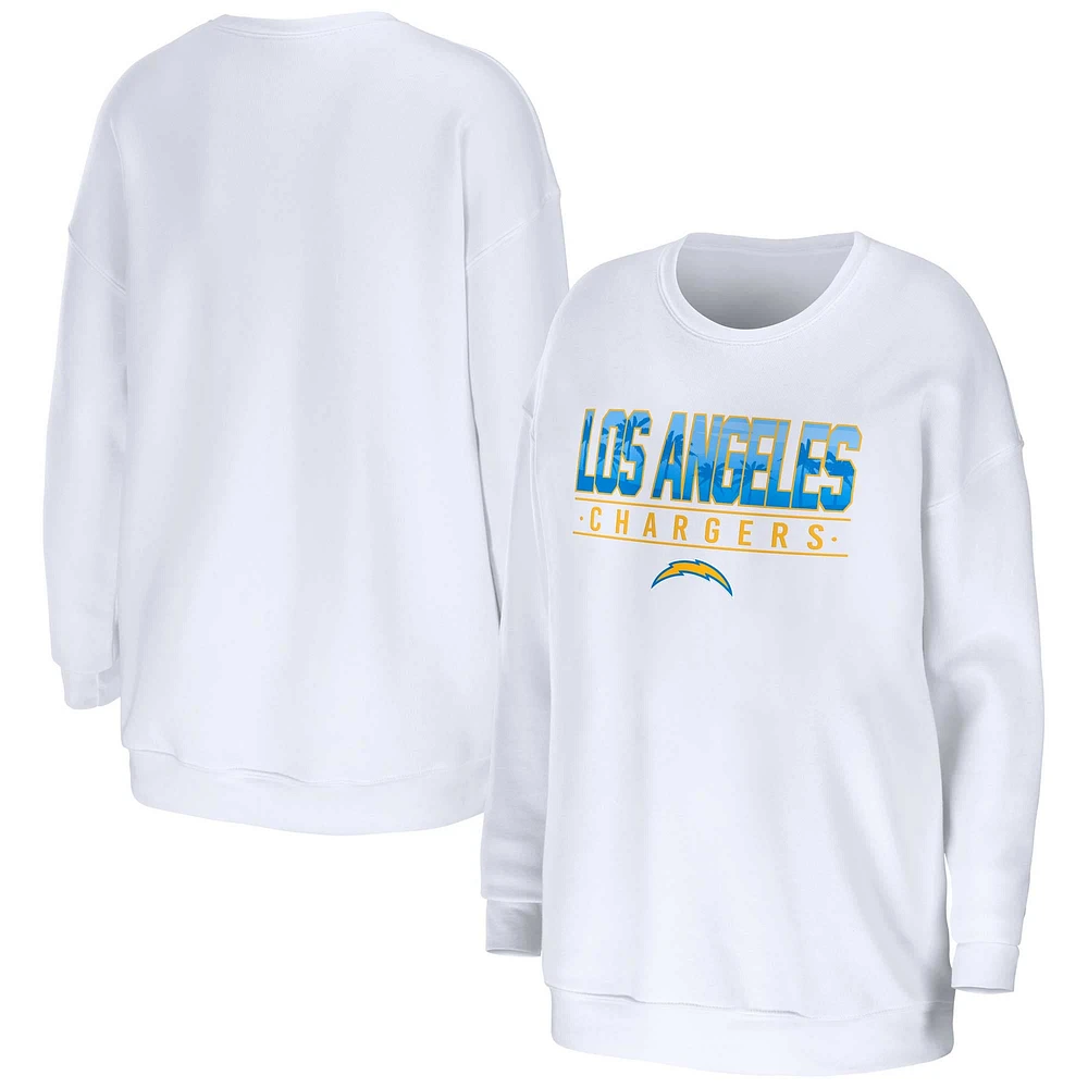 Sweat-shirt à capuche blanc pour femme WEAR by Erin Andrews des Los Angeles Chargers