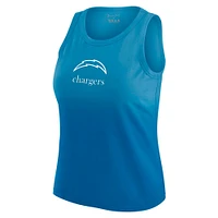 Women's WEAR by Erin Andrews x Gracie Hunt Blue Los Angeles Chargers Ombre Tank Top