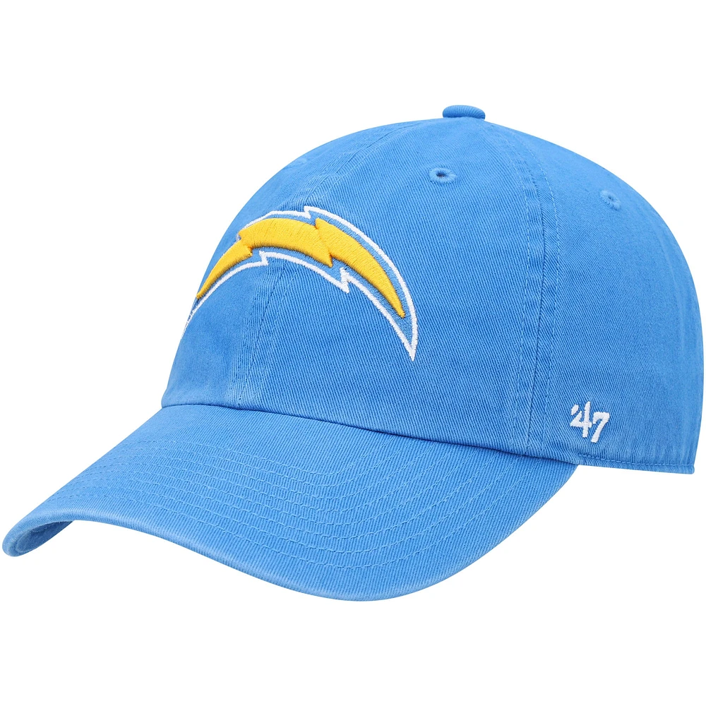 Youth '47 Powder Blue Los Angeles Chargers Logo Clean Up Adjustable Hat