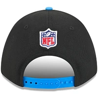 Youth New Era Black/Powder Blue Los Angeles Chargers 2025 NFL Draft 9FORTY A-Frame M-Crown Adjustable Hat