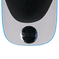 Youth New Era Black/Powder Blue Los Angeles Chargers 2025 NFL Draft 9FORTY A-Frame M-Crown Adjustable Hat
