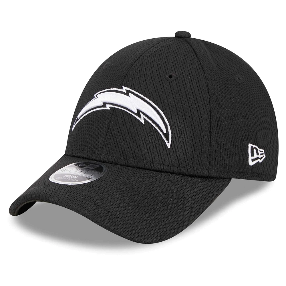 Casquette réglable noire Los Angeles Chargers Main B-Dub 9FORTY New Era pour jeune