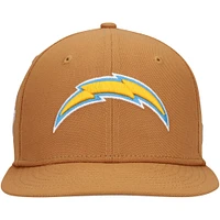 Youth New Era Brown Los Angeles Chargers Color Pack Side Patch 9FIFTY Snapback Hat