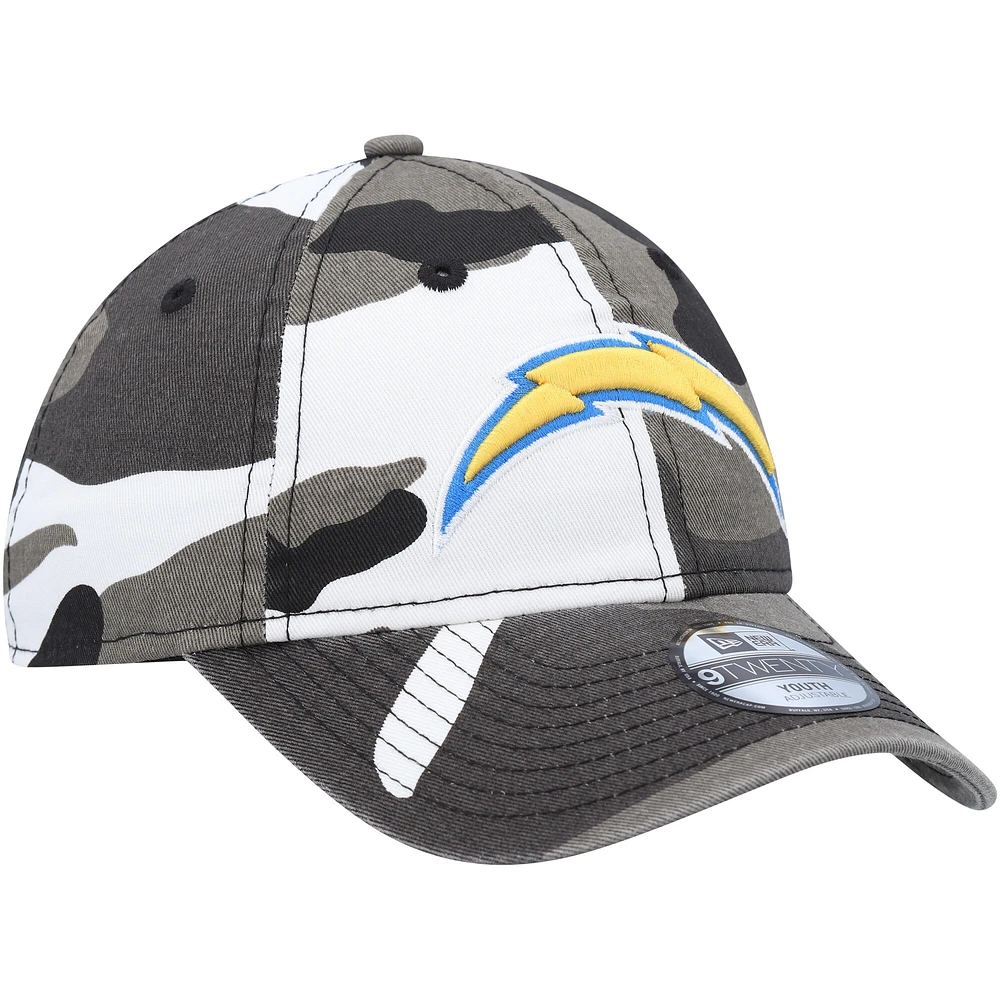 Casquette ajustable 9TWENTY Los Angeles Chargers New Era Camo pour jeune