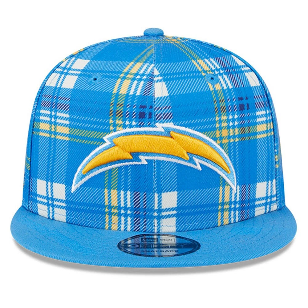 Casquette Snapback 9FIFTY Los Angeles Chargers 2024 Sideline Statement New Era bleu poudré pour jeune