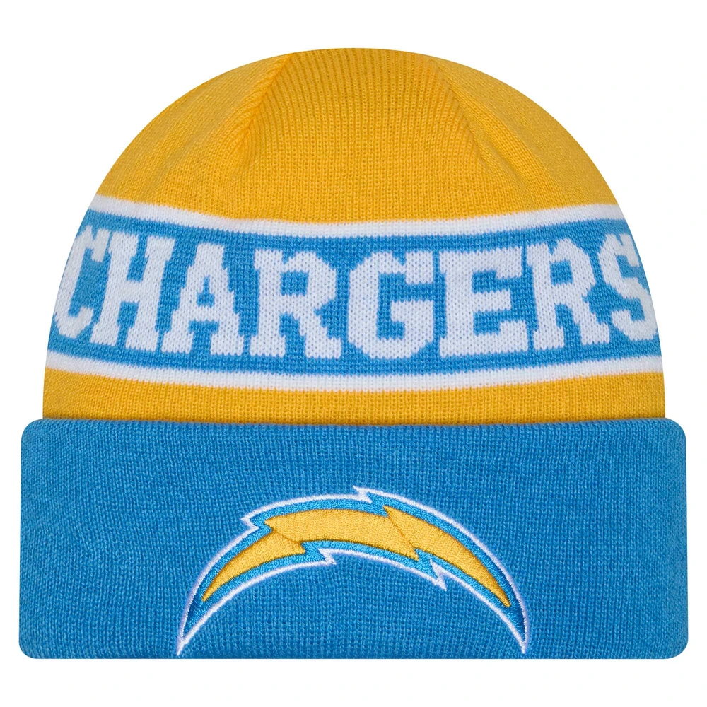 Youth New Era Powder Blue Los Angeles Chargers Active Reversible Cuffed Knit Hat