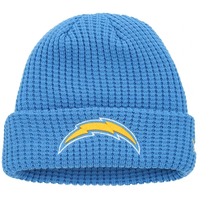 Bonnet en tricot à revers Prime Los Angeles Chargers New Era bleu poudré pour jeune