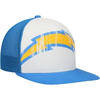 Casquette Snapback 9FIFTY A-Frame en détresse des Chargers de Los Angeles New Era blanc/bleu poudré pour jeune