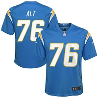 Maillot de match Nike Joe Alt bleu poudre pour jeune des Los Angeles Chargers