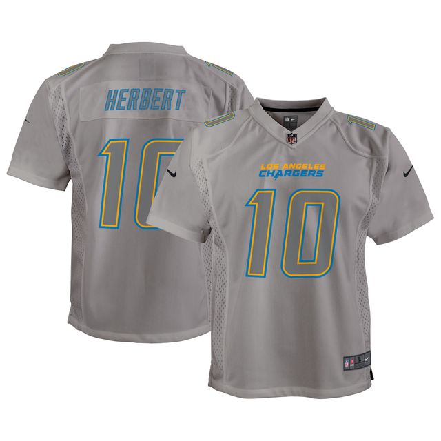 Maillot de jeu Atmosphere Los Angeles Chargers Nike Justin Herbert gris pour jeune