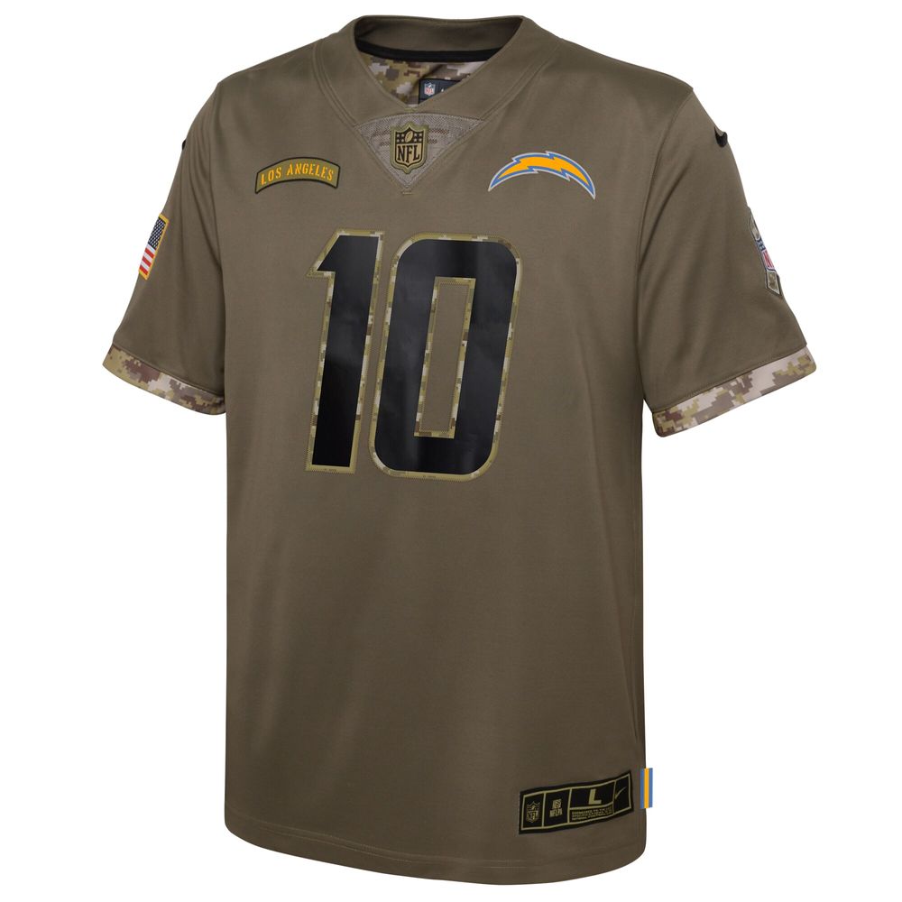 Nike Youth Nike Justin Herbert Olive Los Angeles Chargers 2022 Salute To  Service Player Limited Jersey