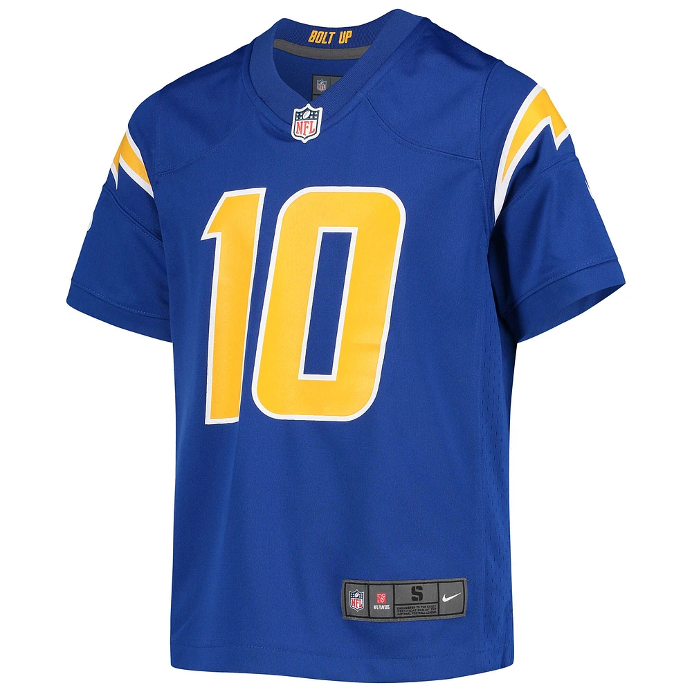Maillot de match Nike Justin Herbert Royal Los Angeles Chargers pour jeunes