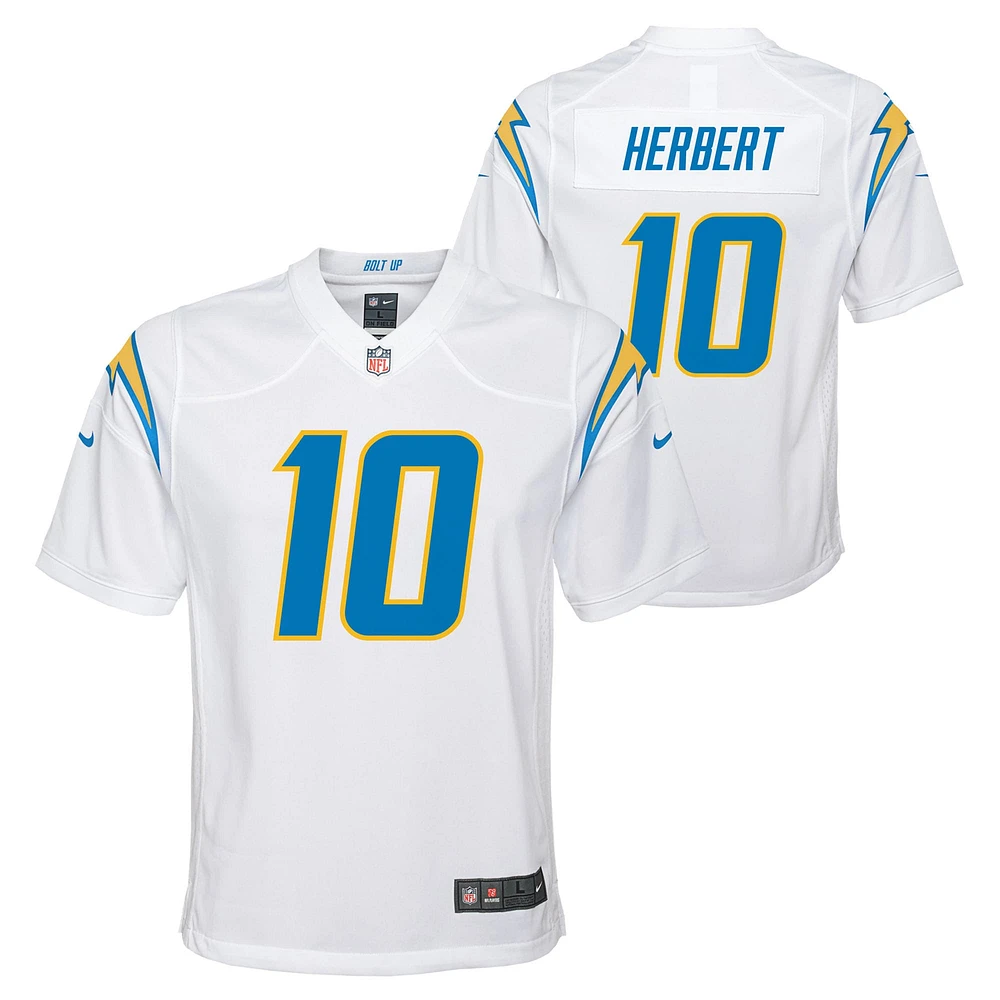 Youth Nike Justin Herbert White Los Angeles Chargers Game Jersey