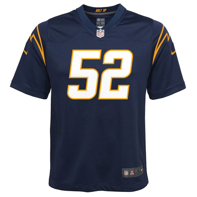Maillot Nike Khalil Mack bleu marine pour jeune des Los Angeles Chargers, modèle alternatif