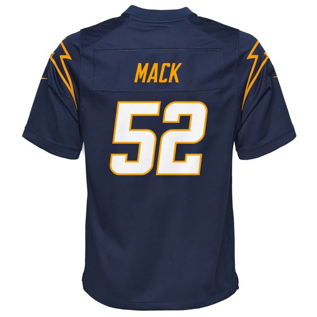 Maillot Nike Khalil Mack bleu marine pour jeune des Los Angeles Chargers, modèle alternatif