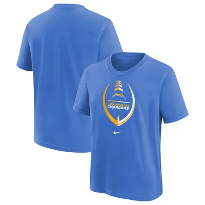 Los Angeles Chargers Nike Youth Icon Football T-Shirt - Powder Blue