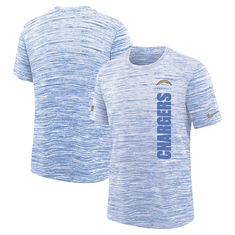 T-shirt Nike bleu poudré pour jeunes Los Angeles Chargers Sideline Velocity Performance