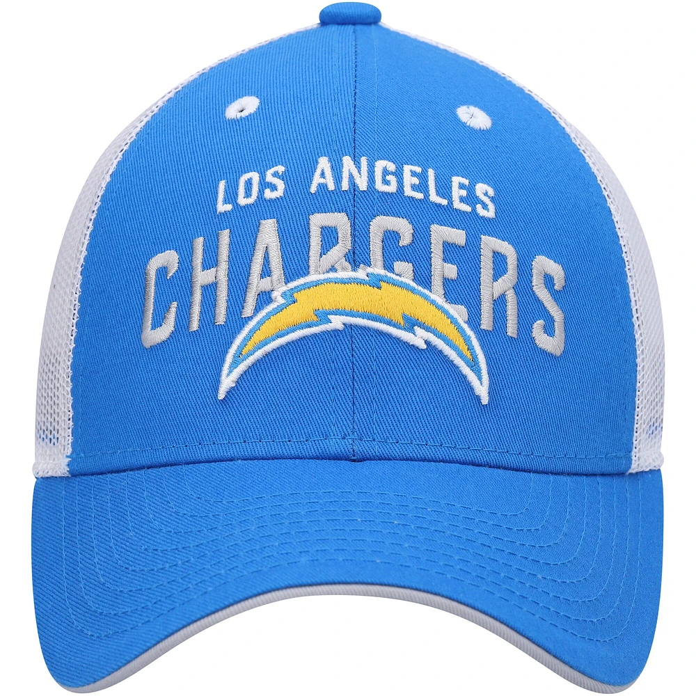 Casquette réglable Los Angeles Chargers Core Lockup bleu poudré/blanc pour jeune