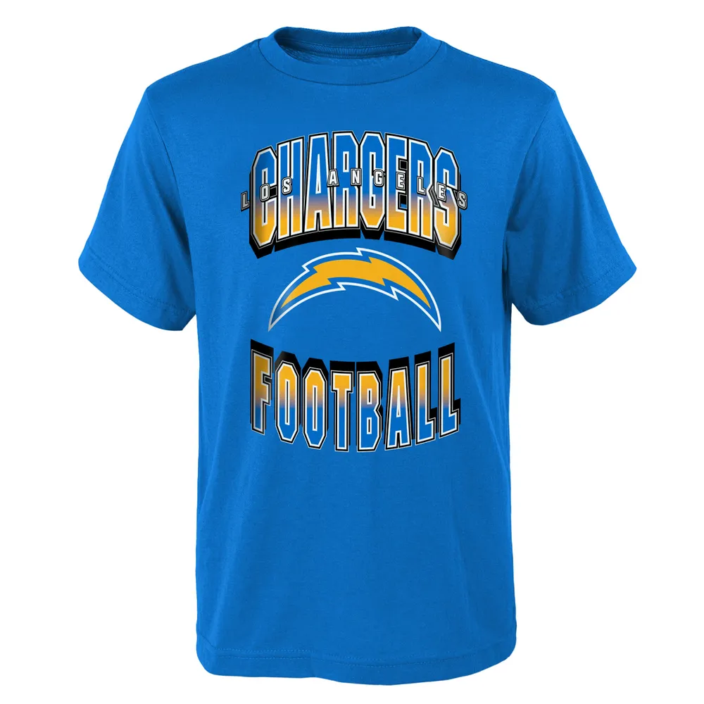 Justin Herbert Los Angeles Chargers Youth Mainliner Player Name & Number T- Shirt - Powder Blue