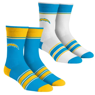 Los Angeles Chargers Rock Em Socks Youth Multi-Stripe 2-Pack Team Crew Sock Set